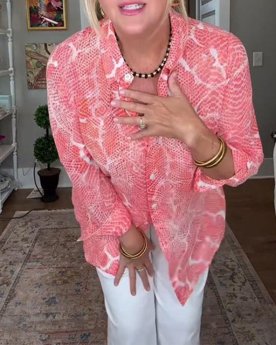 Blus Med Knappet Og Struktureret Egenskaper