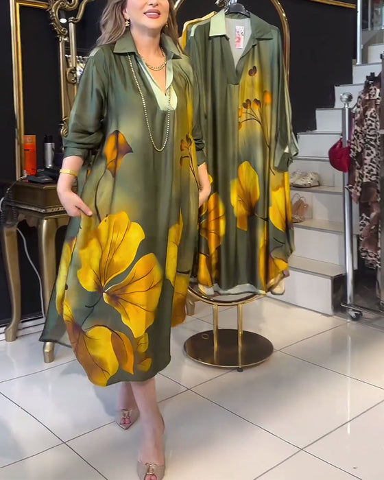 Kjole med ombre-print