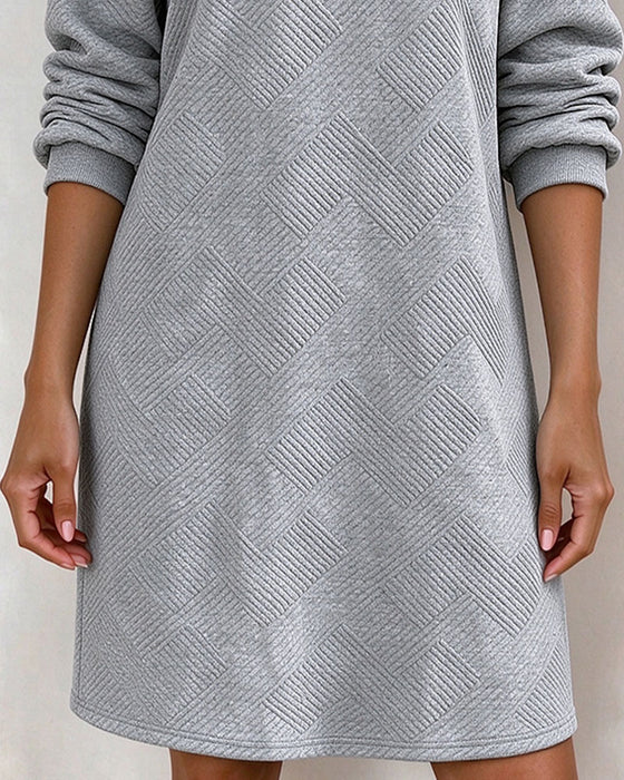 Kjole Geometrisk Præget Sweatshirt Lige