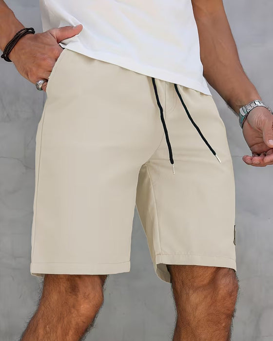 Shorts Læder Etiket Afslappet
