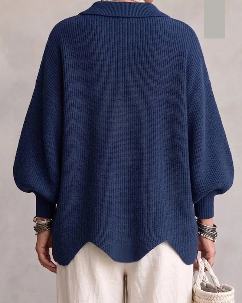 Cardigan Stor Metalknap Revers