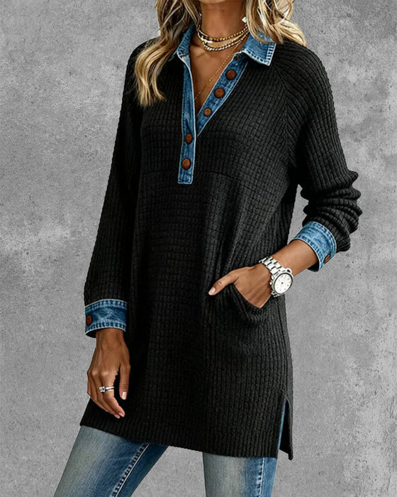 Topp Med Krave Og Kontrastfarveindsats