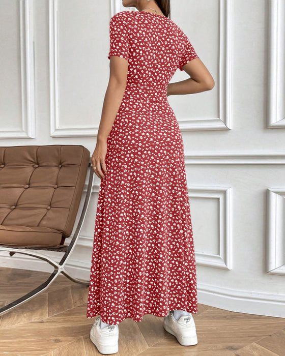 Kjole Sexet Elegant Mønstret