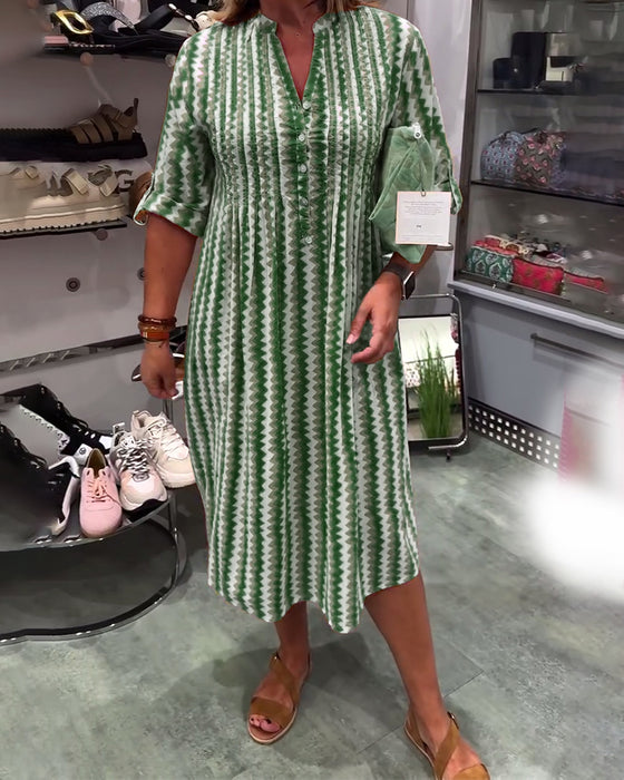 Kjole Med Bølgemønster