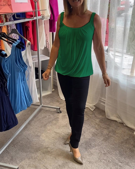 Sæt Plisseret hvid camisole top