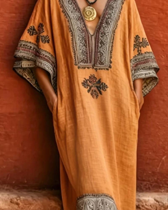 Kjole Bohemian Løs Casual