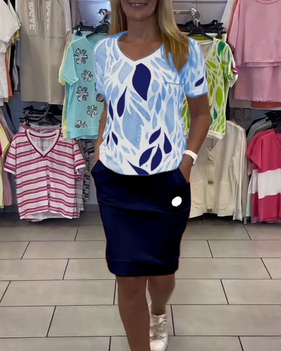 Sæt Elegant Pendler Nederdel Todelt