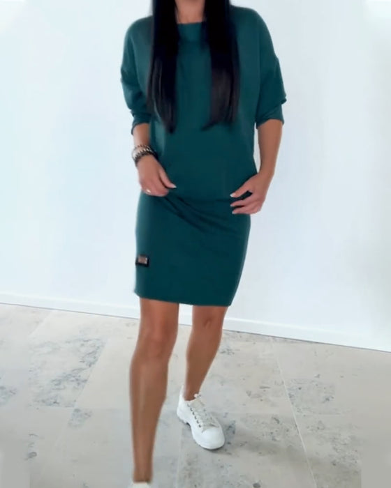 Kjole Langærmet Afslappet Tætsiddende