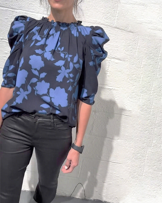 Bluse Puffærme Rynke