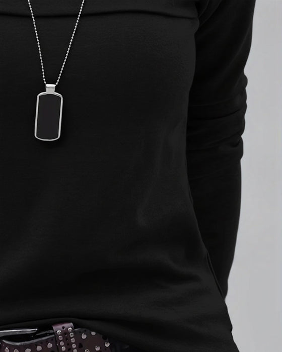 Top Slim Fit Plisseret Langærmet