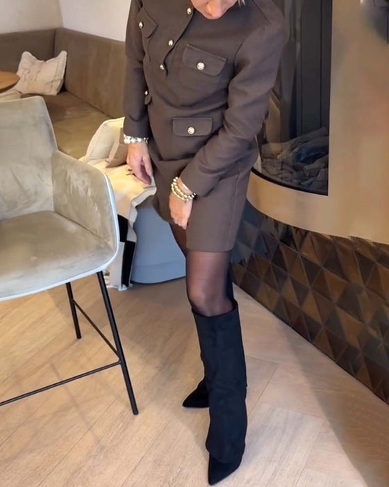 Elegant Og Slank Kjole I Chanel-Stil