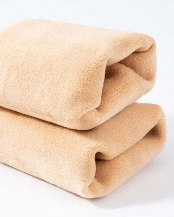 Gennemsigtige, varme plysforede elastiske tights