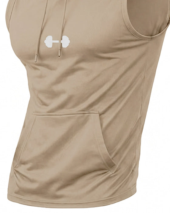 Tank Top Hættetrøje Ærmeløs Snor