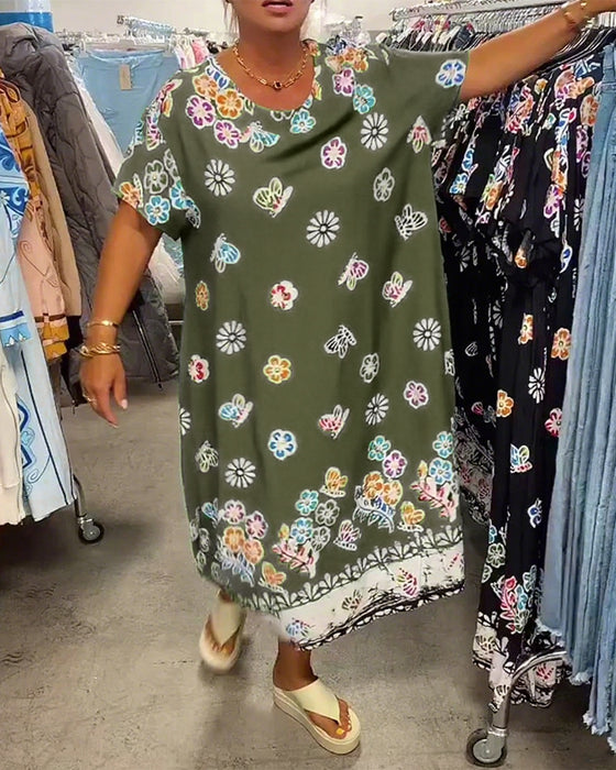 Kjole Oversize med Print Løs