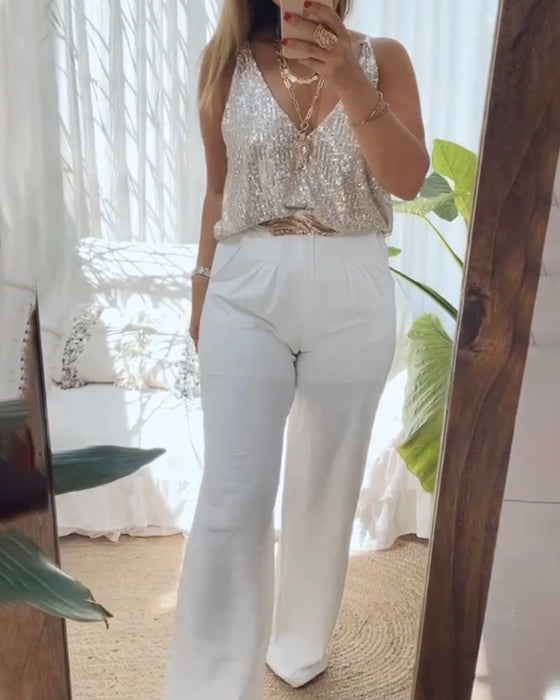 Casual camis i front-bag vendbar