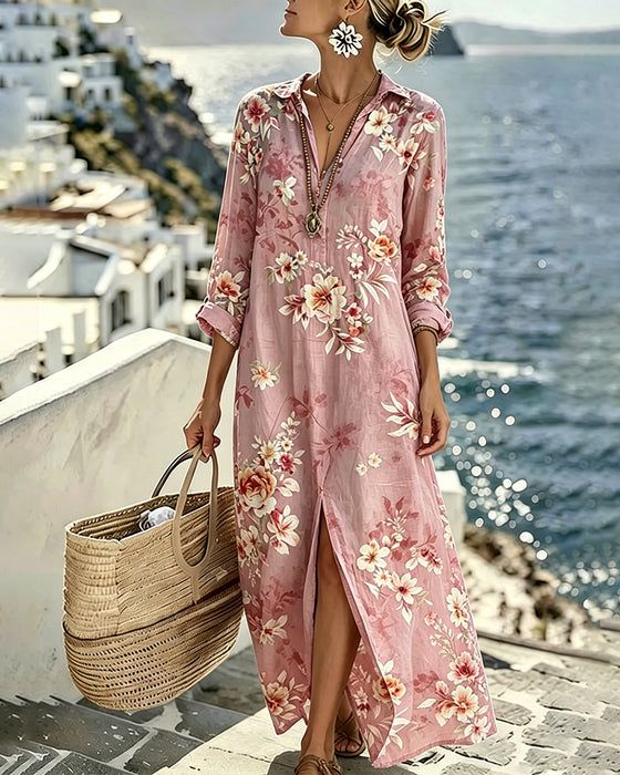 Kjole Blomstret Print Maxi
