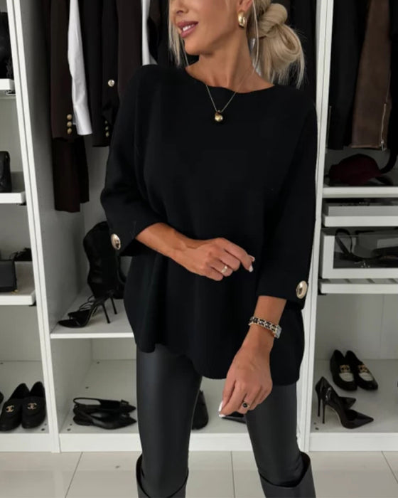 Stilfuld hvid sweater