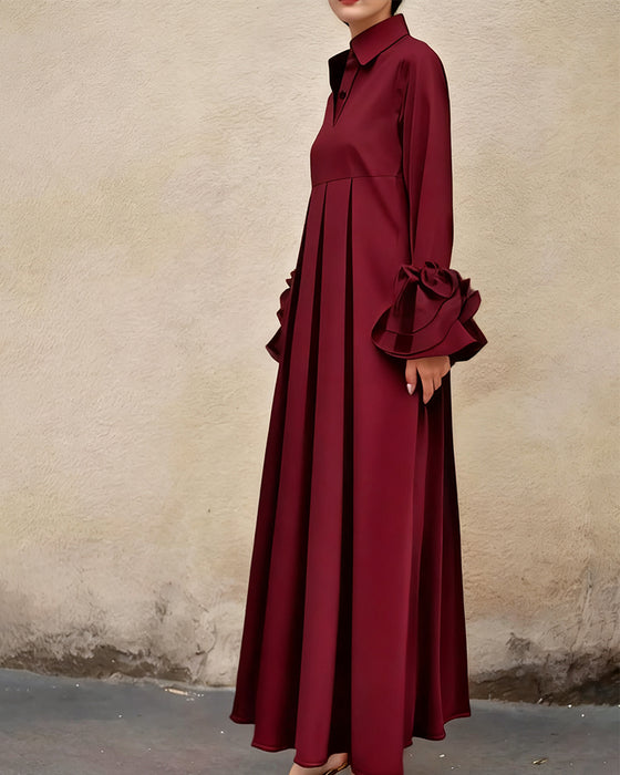 Kjole Mode Skjortekrave Udvidet