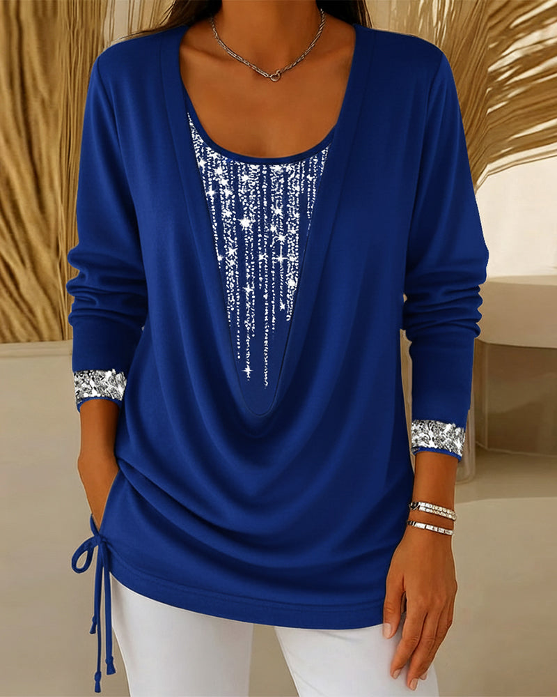 Top Drop Krave Fin Glitter Falsk To-Delt