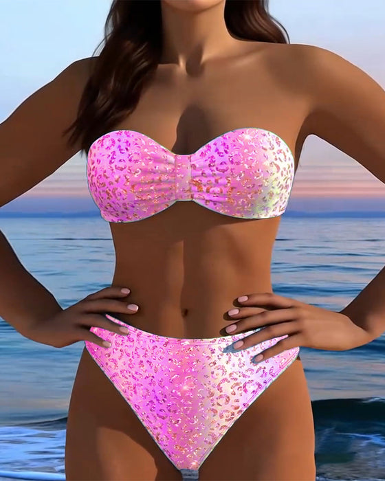 Bikini Leopardprint Bandeau
