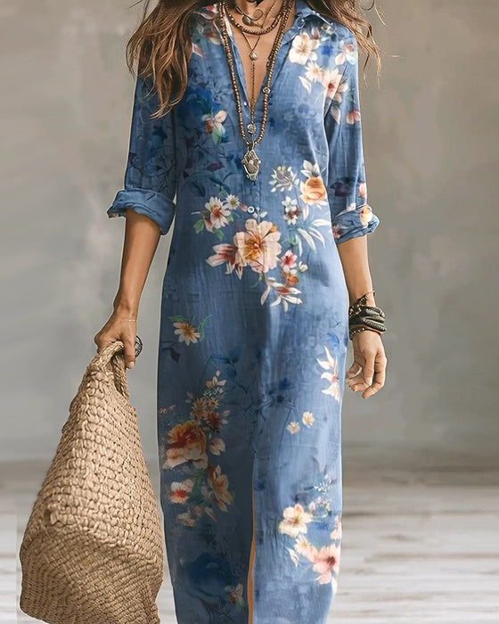 Kjole Blomstret Print Maxi