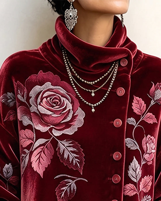 Top Rose Tryk Knap Uregelmæssig