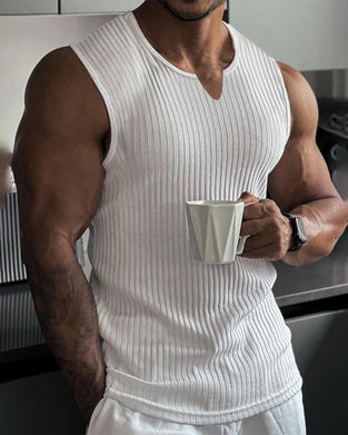 Herre Tanktop Ensfarvet Sport Afslappet