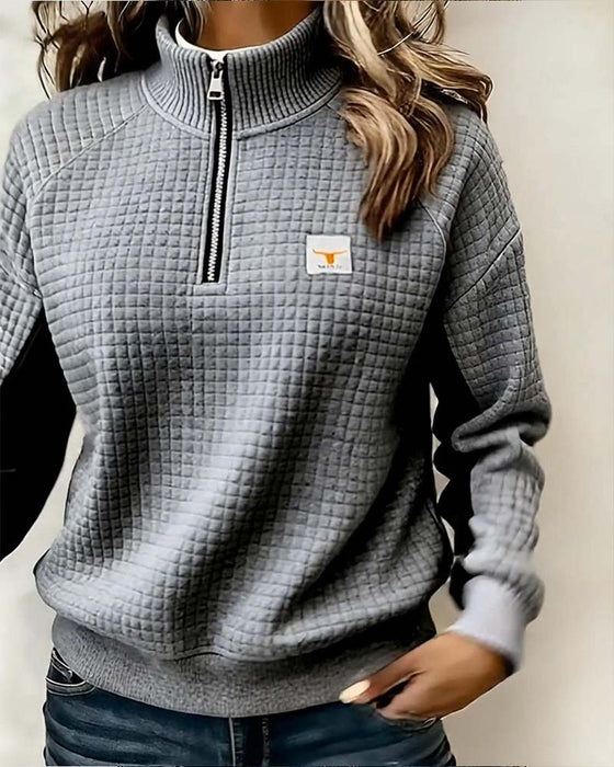 Sweatshirt Stålsætte Vaffel Farveblok