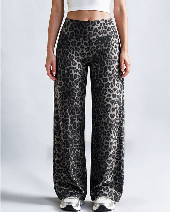 Bukser Dame Leopard Tryk Bredt Ben Athletic