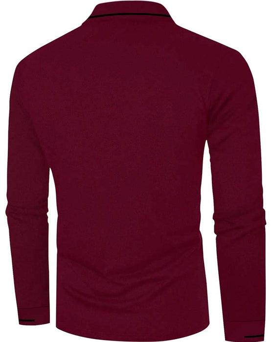 T-Shirt V-Hals Ribbet Solid Farve Herre