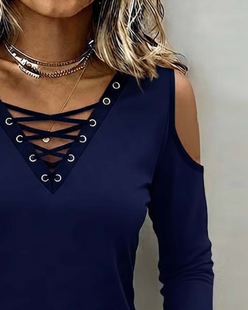 Top Off-Shoulder Kors Lang Ærme