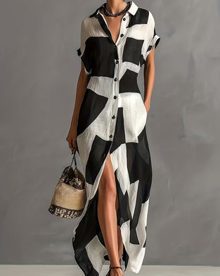 Kjole Stilfuld Geometrisk Skjorte
