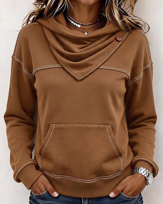 Sweatshirt Stablet Krave Lomme Splejset