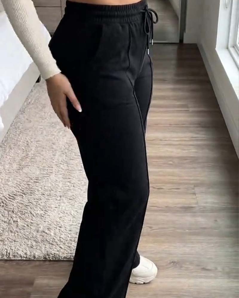 Sweatpants Snørebånd Lige Ben