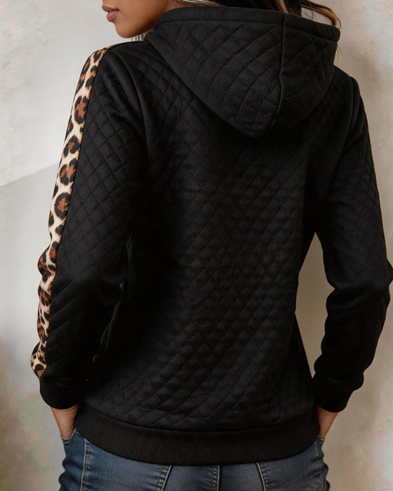 Sweatshirt Argyle Leopard Slim Fit