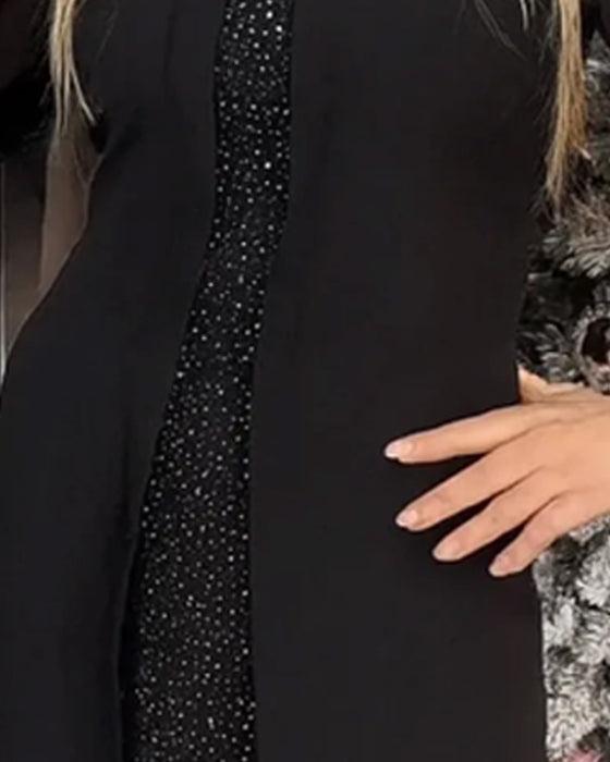 Kjole Faux To-Delst Moderne Rund Halsudskæring