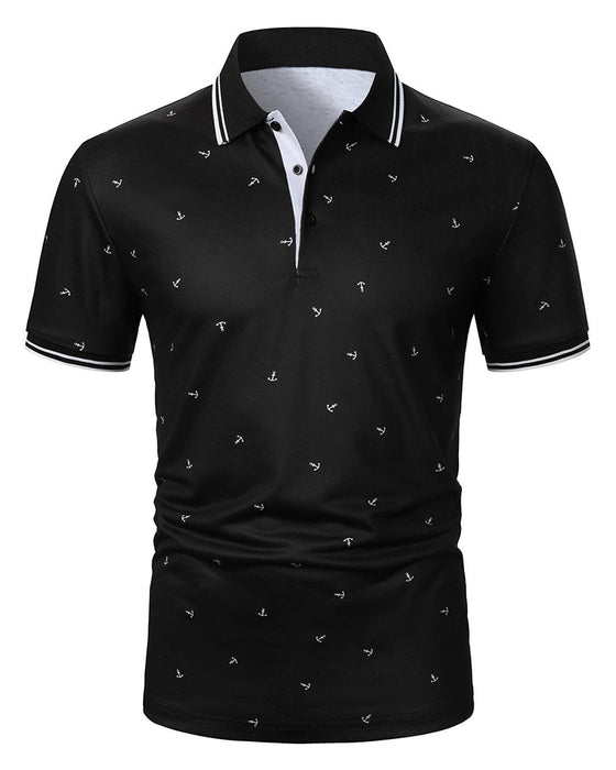 T-Shirt Polo Krave Pil Mønster Casual