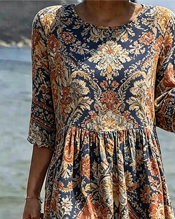 Kjole Rundhalset Bohemian