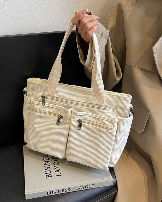 Ensfarvet mulepose i jernbanefløjl