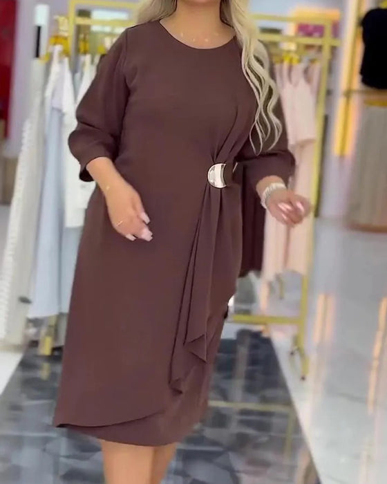 Kjole Plus Size Stilfuld Twist Knude