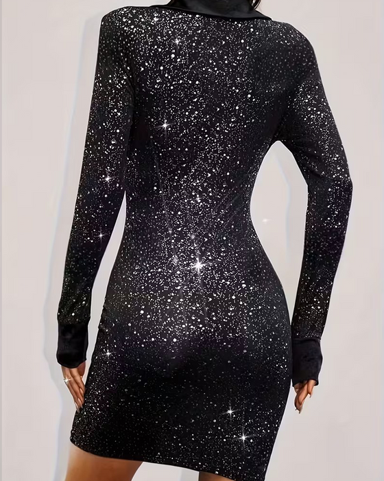 Kjole Jakkesætskrave Trykt Fest