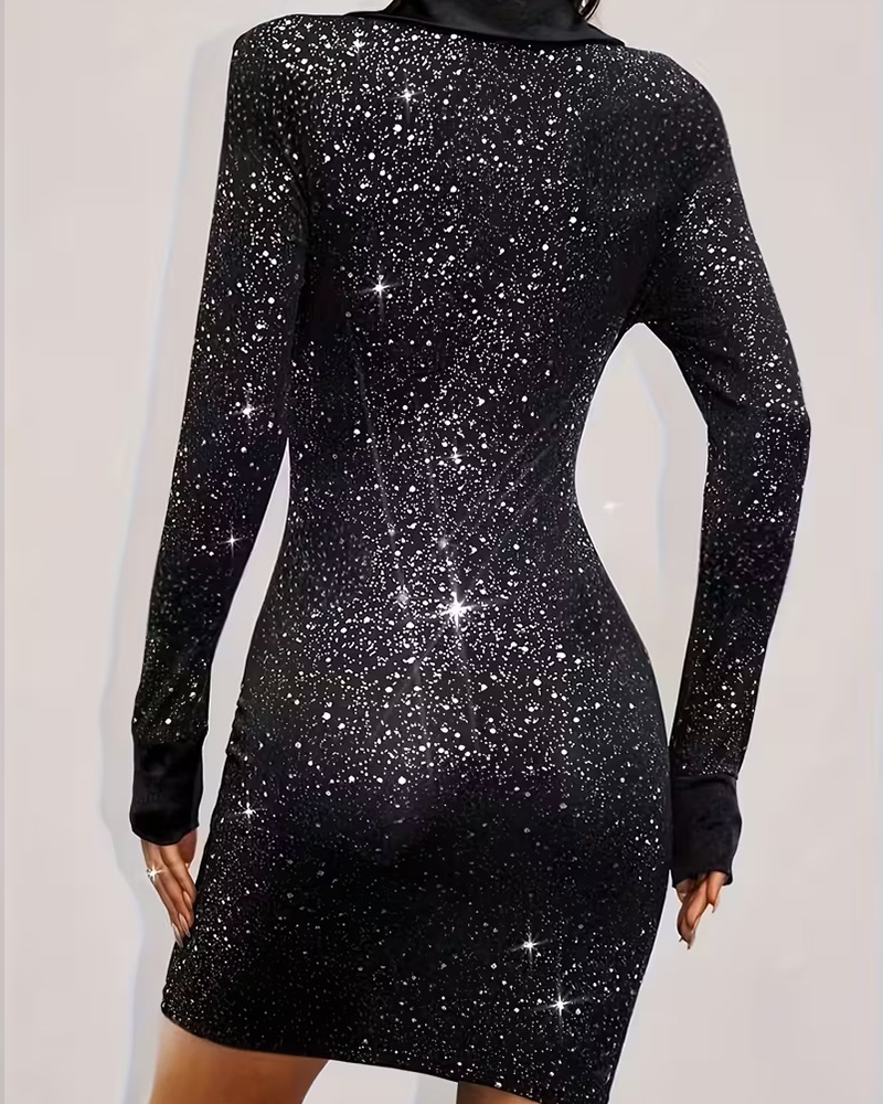 Kjole Jakkesætskrave Trykt Fest