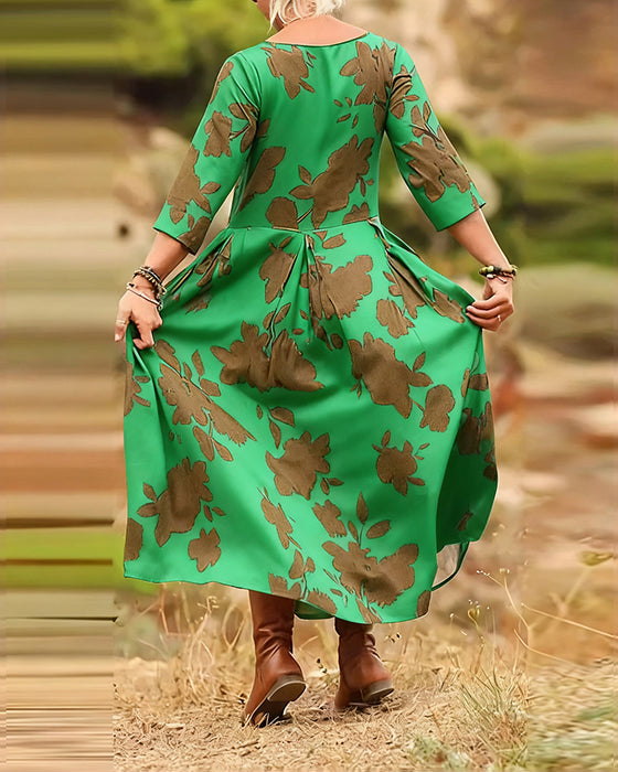 Kjole med temperament retroprint