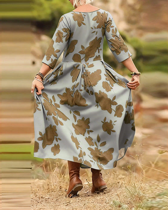 Kjole med temperament retroprint