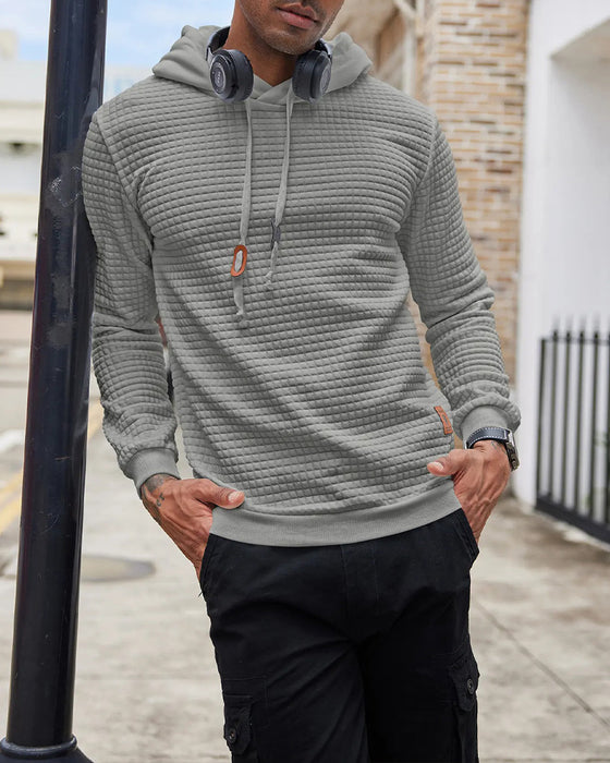 Hoodie Herre Hætte Solid