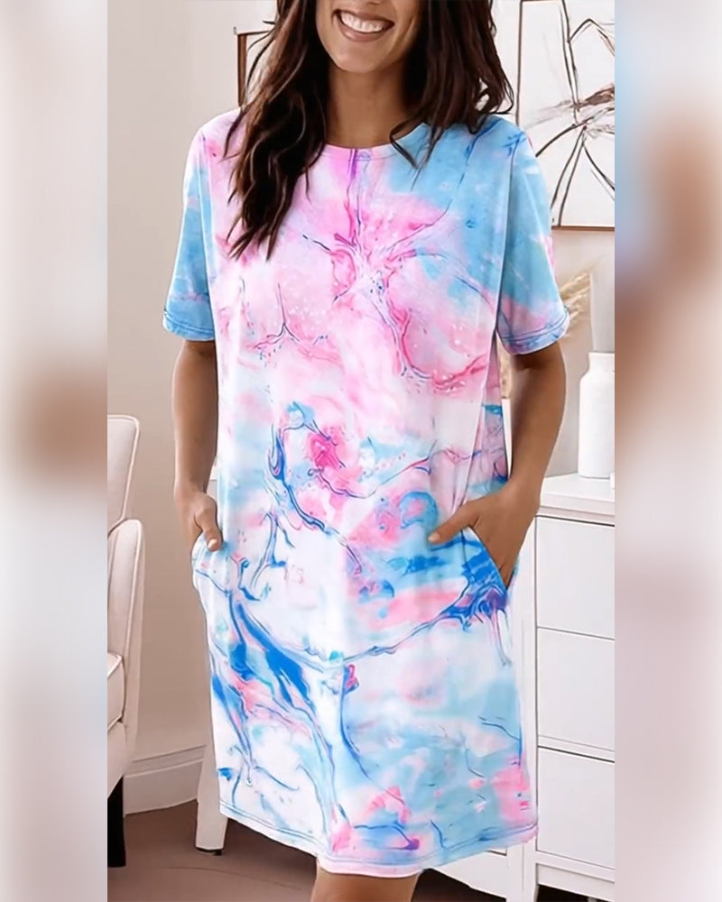 Kjoler Tie-Dye Væske Tryk Løs