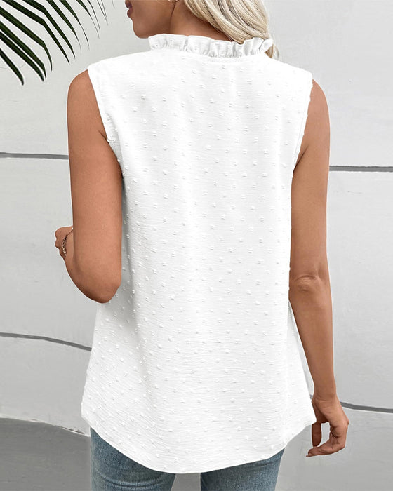 Tanktop Blonde Rynkekrave Ensfarvet