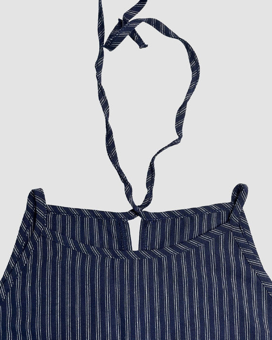 Sæt Stribet Camisole Brede Ben Bukser