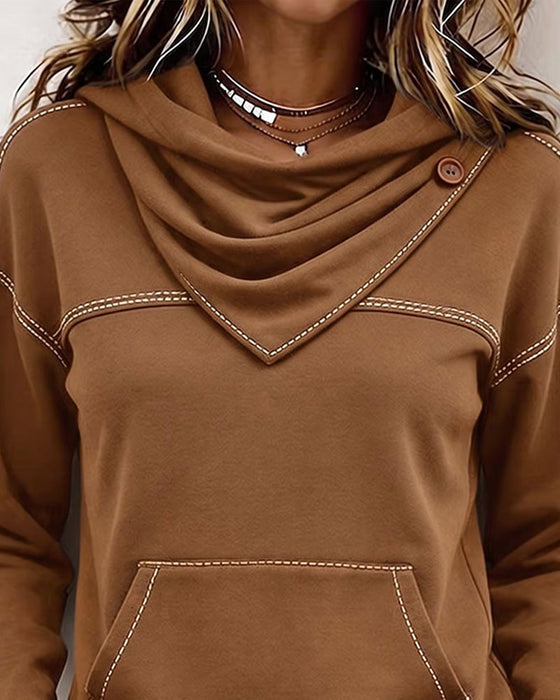 Sweatshirt Stablet Krave Lomme Splejset