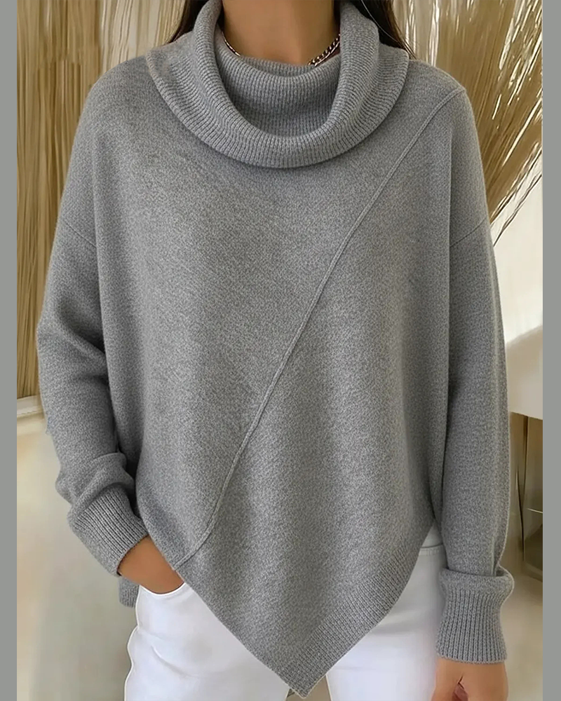Sweater Asymmetrisk Kuhals